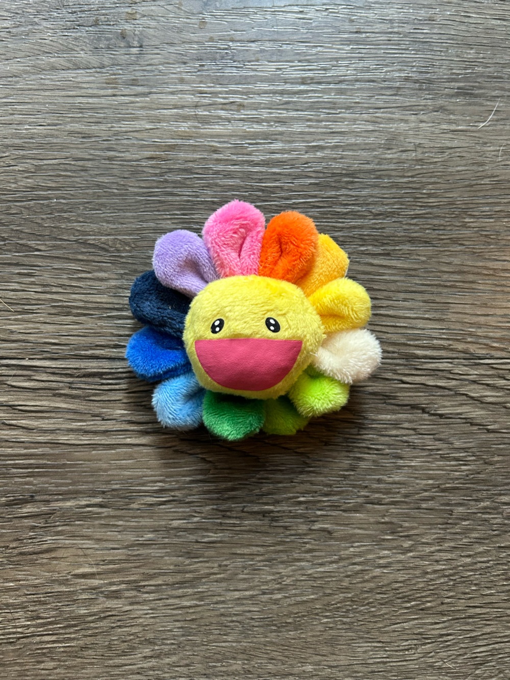 Colorful Smiling Flower Button